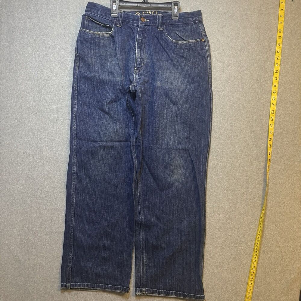 Y2K Enyce Jeans Straight Mid Rise Medium Wash Blue Button Zip Skater Baggy